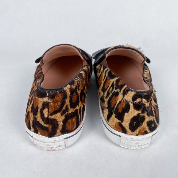 kate Spade New York Delise Leopard Calf Hair Bow Tie Sneakers 7 - Picture 5 of 7